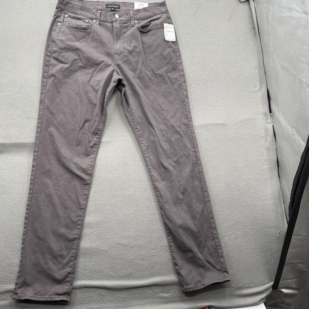 Lucky Brand Jeans Mens 36x34 Purple 121 Slim Straight Stretch Denim Pants Casual